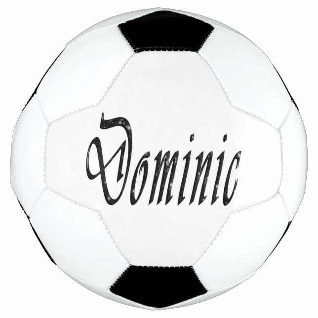 Bola De Futebol Black Starry Dominic Name, Soccerball (Frente)