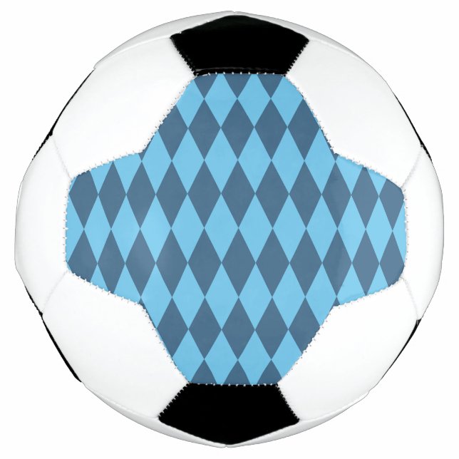 Bola De Futebol Blue Bavaria Rhombus Flag Pattern (Frente)