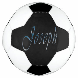 Bola De Futebol Blue Designed Joseph Name, Soccerball