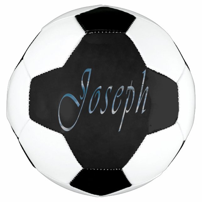 Bola De Futebol Blue Designed Joseph Name, Soccerball (Frente)