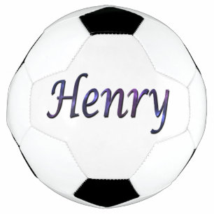 Bola De Futebol Blue Starry Henry Name, Soccerball