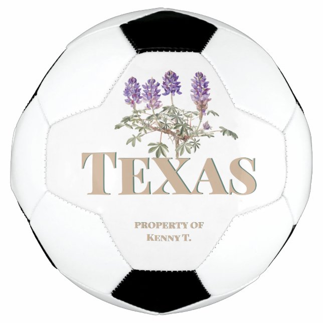 Bola De Futebol Bluebonnet 2 do Texas Botânico (Frente)
