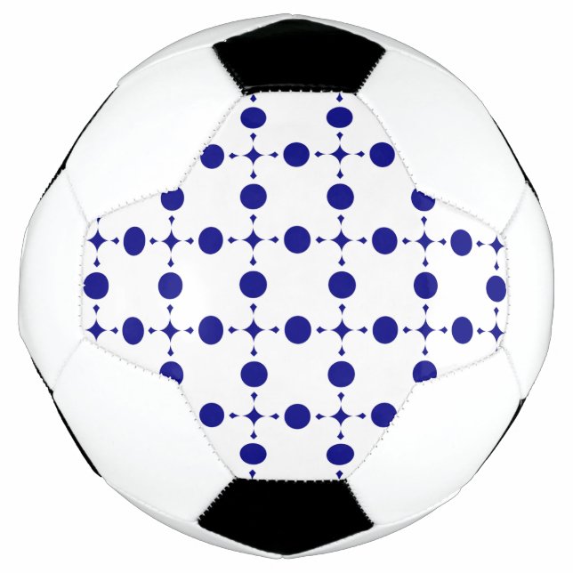 Bola De Futebol Bolinhas Azuis marinho, Padrão de Bolinhas, Pontos (Frente)