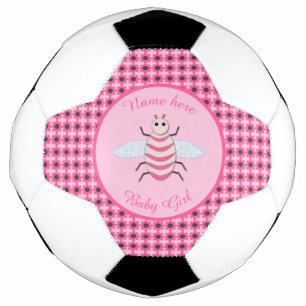 Bola De Futebol Bonito Bebê Rosa Personalizada