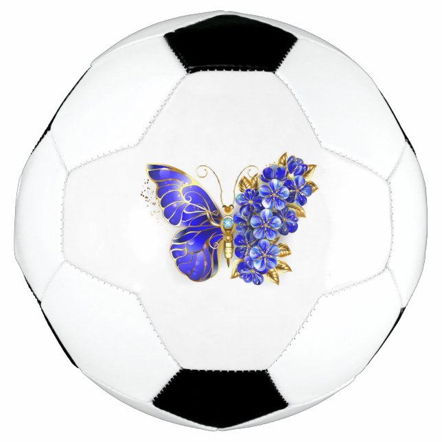 Bola De Futebol Borboleta Flor Sapphire (Frente)