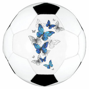 Bola De Futebol Borboletas Azuis Morpho