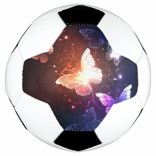 Bola De Futebol Borboletas noturnas brilhantes (Frente)