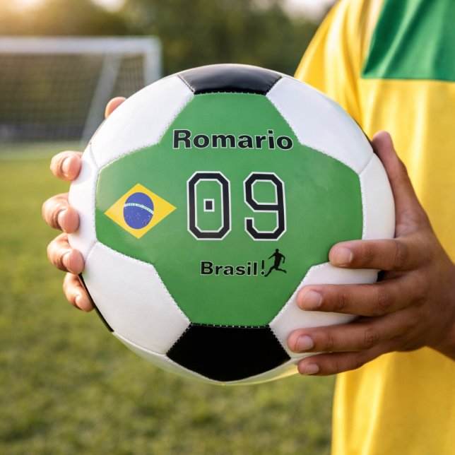 Bola De Futebol Brasil Seleção Player Custom Name Jersey Number (Criador carregado)