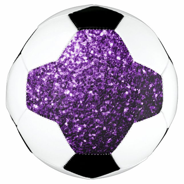Bola De Futebol Brilhante roxo escuro brilha (Frente)