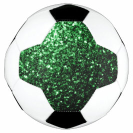 Bola De Futebol Brilhante verde escuro brilha