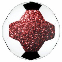 Bola De Futebol Brilhante vermelho escuro brilha
