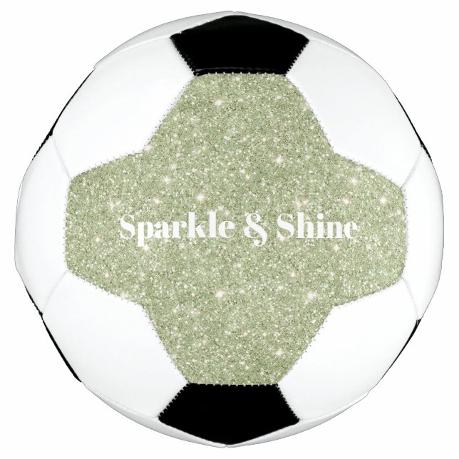Bola De Futebol Brilho Verde Glitter (Frente)