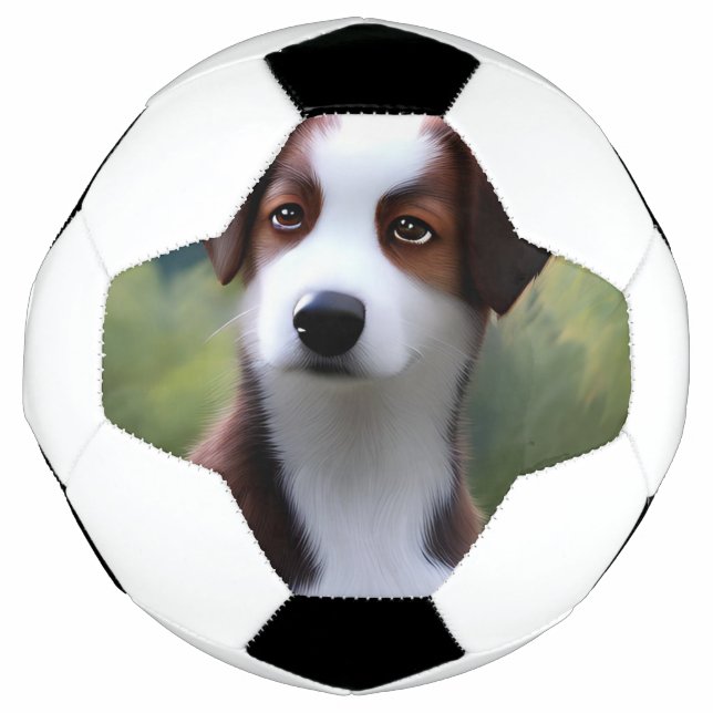 Bola De Futebol Bruce, A Borda Collie Puppy, Soccerball (Frente)
