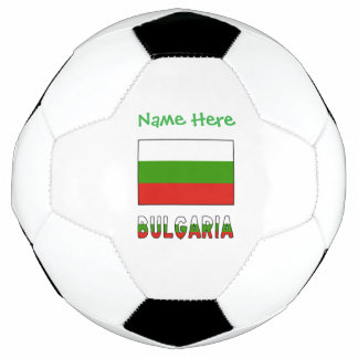 Bola De Futebol Bulgaria Bulgarian Flag Green Personalized Name