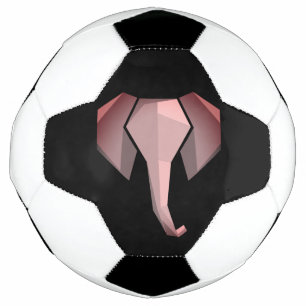 Bola De Futebol Cabeça de Elefante Geométrica