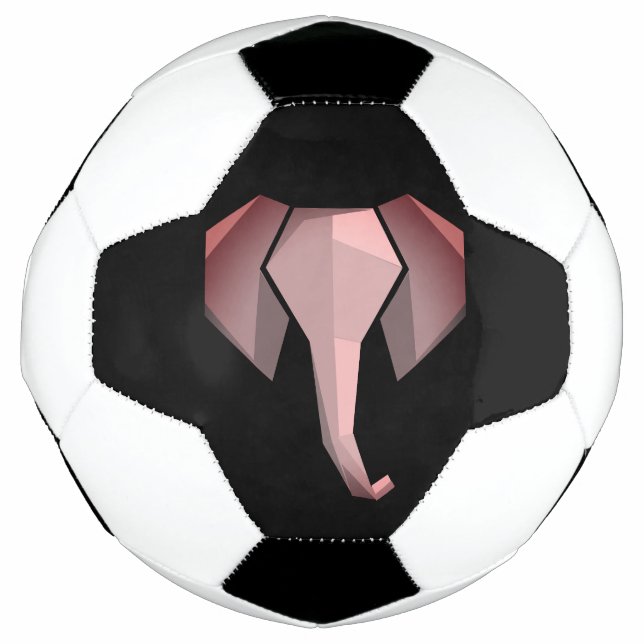 Bola De Futebol Cabeça de Elefante Geométrica (Frente)