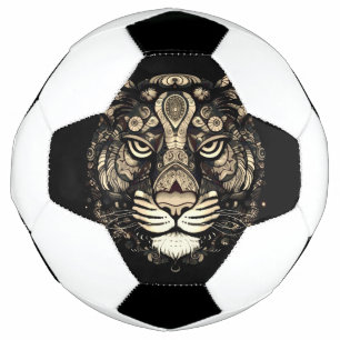 Bola De Futebol Cabeça de Tigre ouro