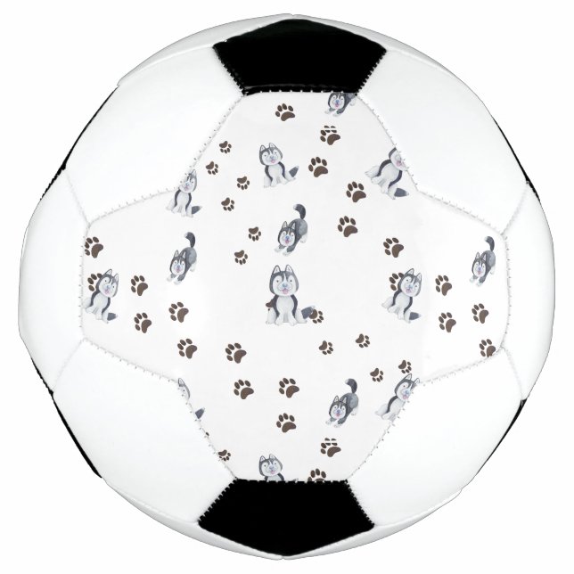 Bola De Futebol Cachorro Cachorro Cachorro Siberiano - Pata-Cachor (Frente)