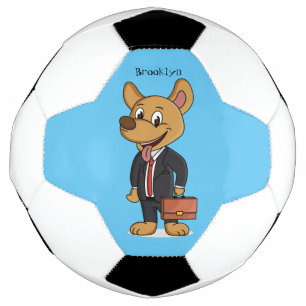 Bola De Futebol Cachorro engraçado vestindo desenho de terno