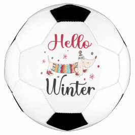 Bola De Futebol Cachorro Fofo Olá Inverno