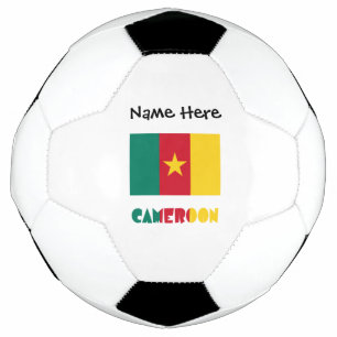 Bola De Futebol Camarões e Bandeira Camaronesa Personalizada