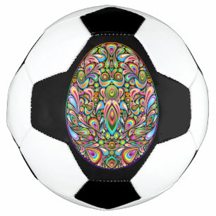 Bola De Futebol Camiseta Orgânica Infantil com Desenho Psicodélico
