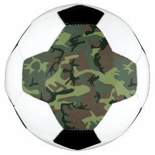 Bola De Futebol Camouflage Camo Green Brown Patterno