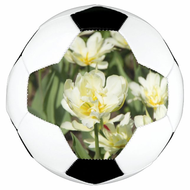 Bola De Futebol Campo de tulipas brancas Foto (Frente)