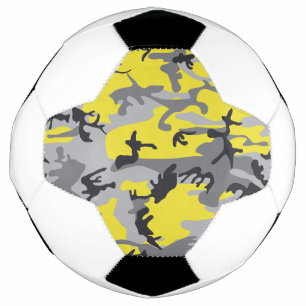 Bola De Futebol Camuflagem Amarela e Cinza, Militar, Exército