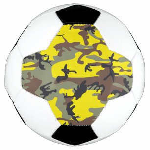 Bola De Futebol Camuflagem Amarela e Marrom, Militar, Exército