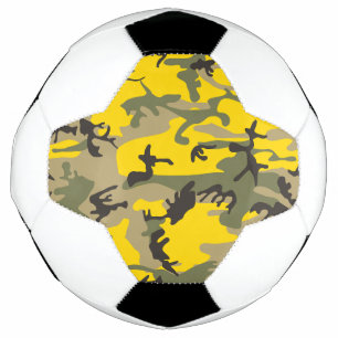 Bola De Futebol Camuflagem Amarela e Verde, Militar, Exército