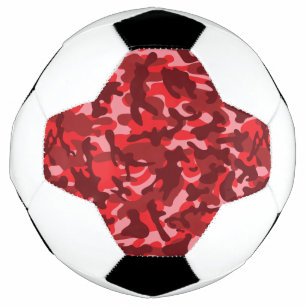 Bola De Futebol Camuflagem de Salmão Vermelho