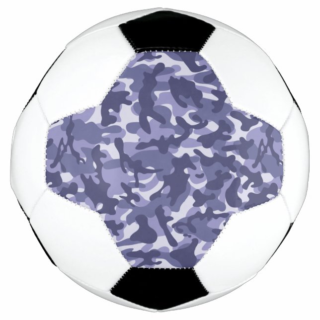 Bola De Futebol Camuflagem Naval Roxa (Frente)