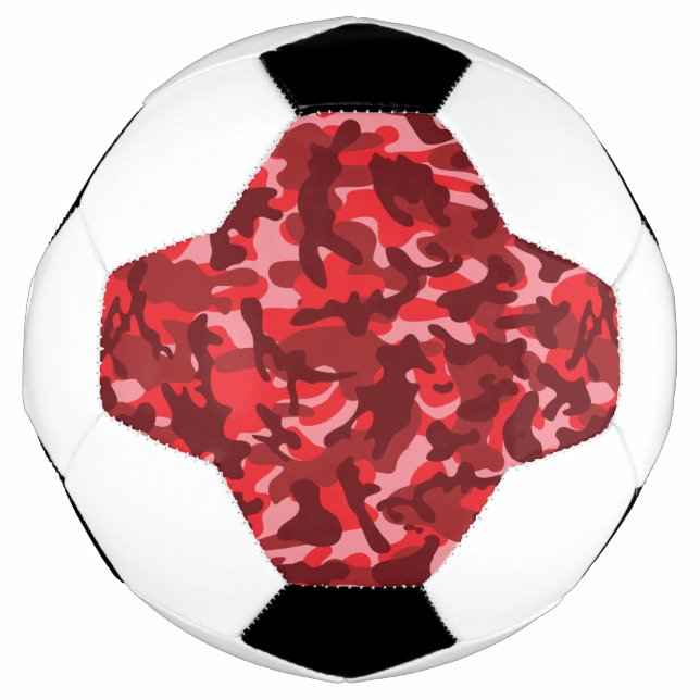 Bola De Futebol Camuflagem Red Salmon (Frente)
