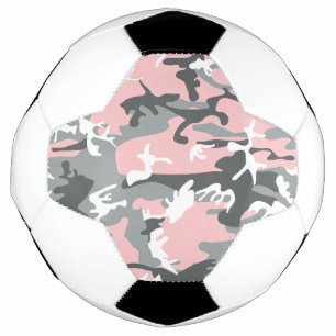 Bola De Futebol Camuflagem rosa e Cinza, Militar, Exército