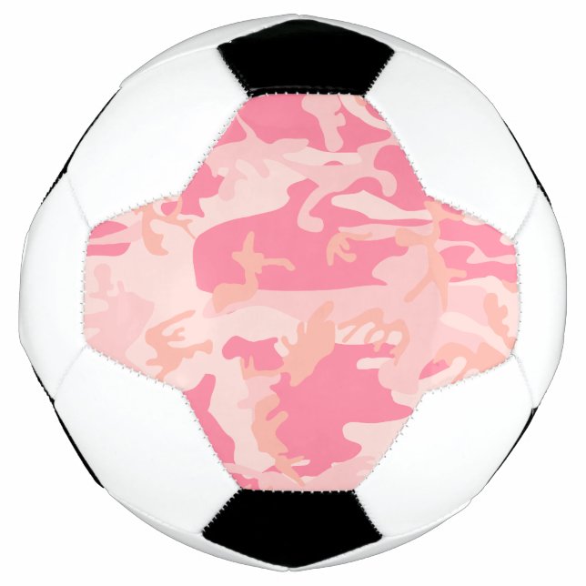 Bola De Futebol Camuflagem Rosa, Militar, Exército (Frente)