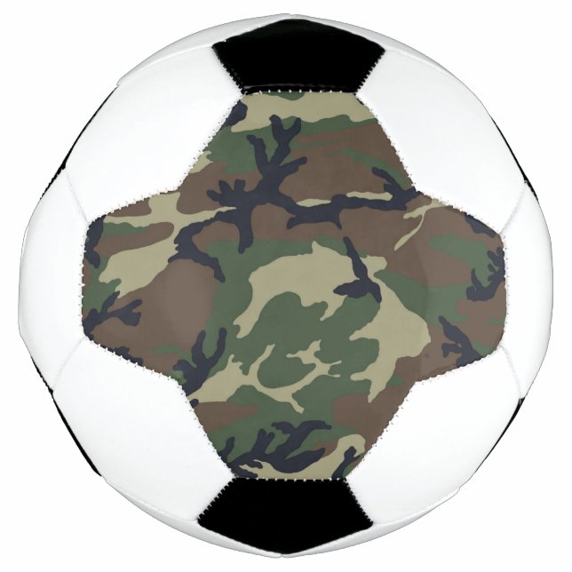 Bola De Futebol Camuflagem verde-castanha (Frente)