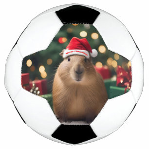 Bola De Futebol "Capybara Claus: Uma Maravilha Festiva Bokeh"