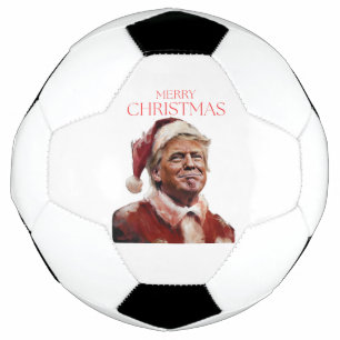 Bola De Futebol Cartão de Natal Engraçado Trump Papai Noel