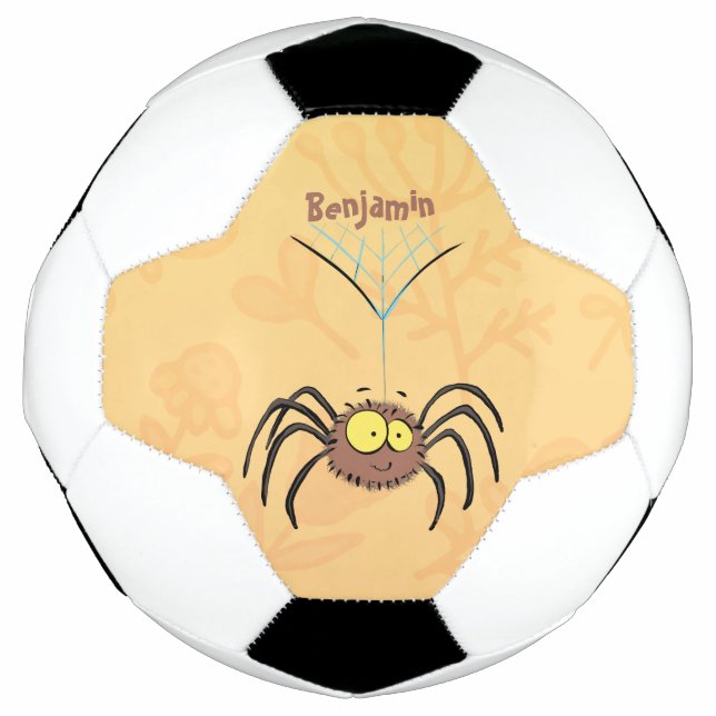 Bola De Futebol Cartografia engraçada e fofa da aranha (Frente)