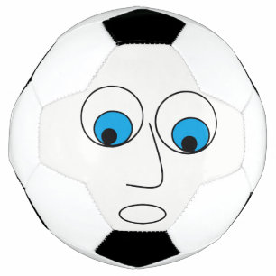 Bola De Futebol Cartoon Assustado Face Design Engraçado