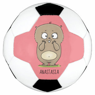 Bola De Futebol Cartoon de hamster adorável