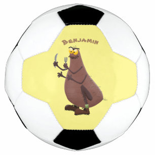 Bola De Futebol Cartoon feio e faminto