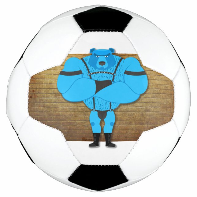 Bola De Futebol Cartoon gay do urso SlipperyJoe (Frente)