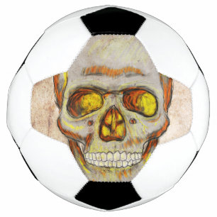 Bola De Futebol Caveira Desenhada À Mão