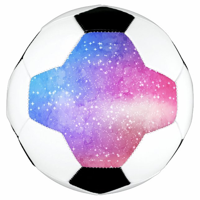 Bola De Futebol Céu azul roxo estrelado (Frente)