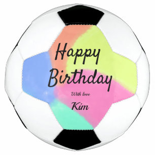Bola De Futebol chamada minimalista simples caligrafia feliz anive
