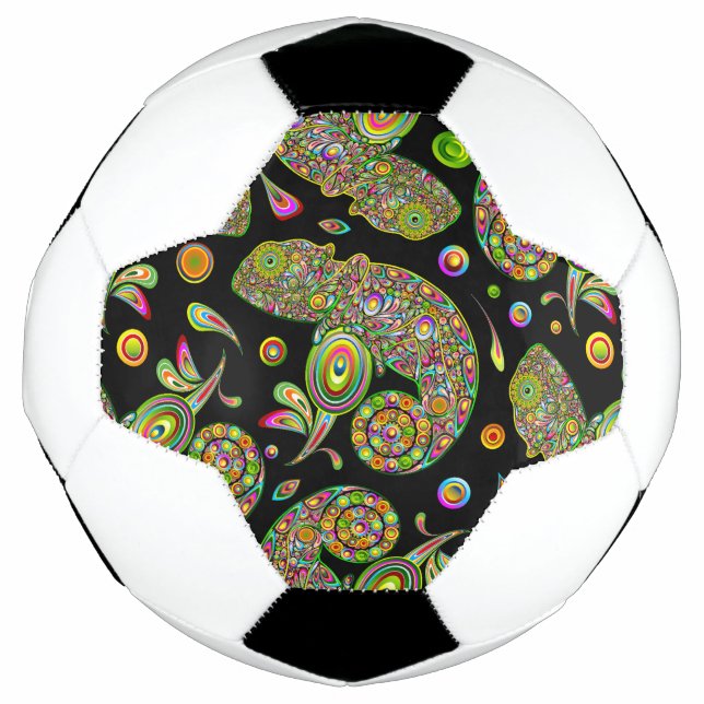Bola De Futebol Chameleon Psychedelic Fantasy (Frente)