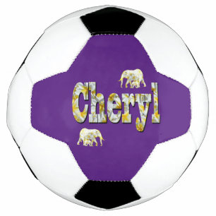 Bola De Futebol Cheryl Name With Elephants, Soccerball