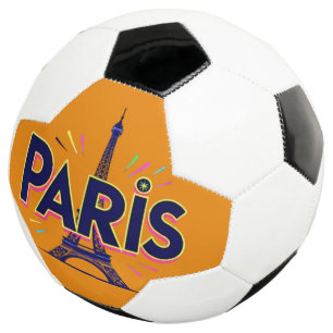 Bola De Futebol Cidade das Luzes: Arte Tipográfica Bold Paris